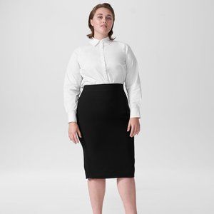 Universal Standard Lynn Luxe Twill Pencil Skirt NWT